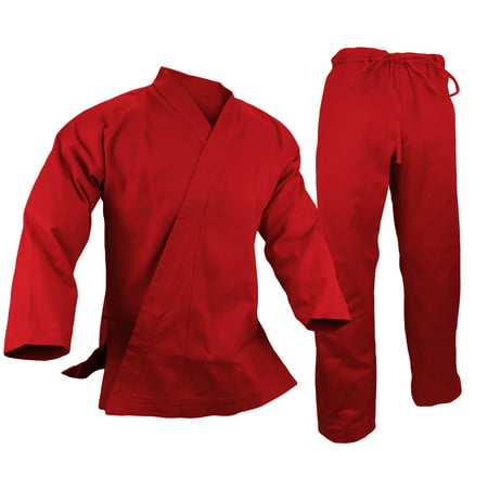 12 oz Heavyweight Cotton Karate Uniform Martial Arts Red Gi