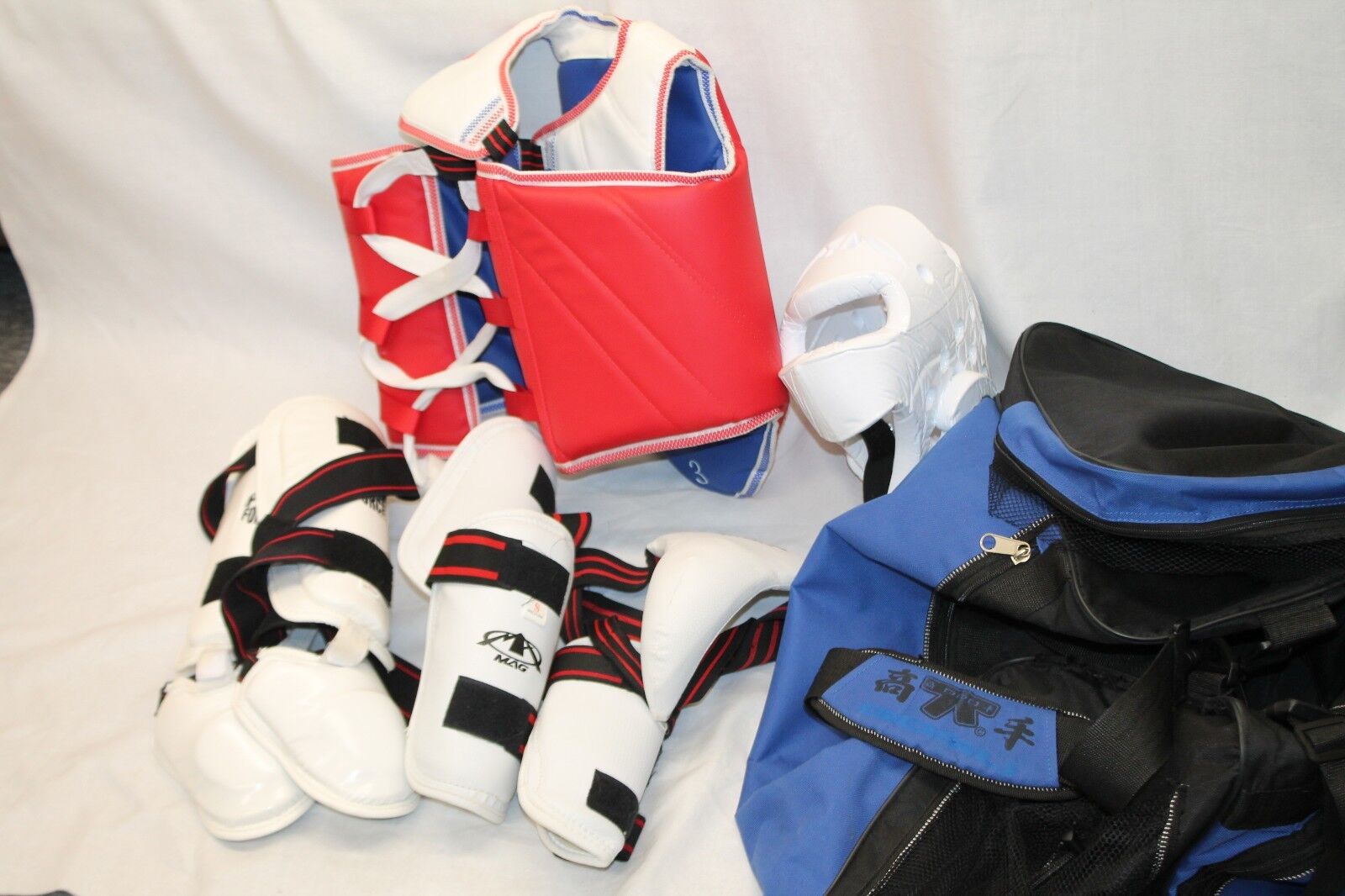 Martial Arts Karate Taekwondo Sparring Gear Protective Set Size S Multi Color