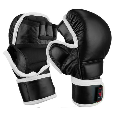 MMA Sparring Gloves, Training Strike Punch Mitts MMA Fight Box Martial Arts Gloves