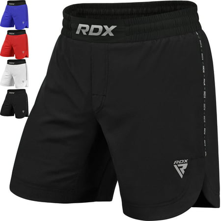 RDX MMA Shorts Kickboxing Fighting Combat Shorts Muay Thai, Men, Black, L