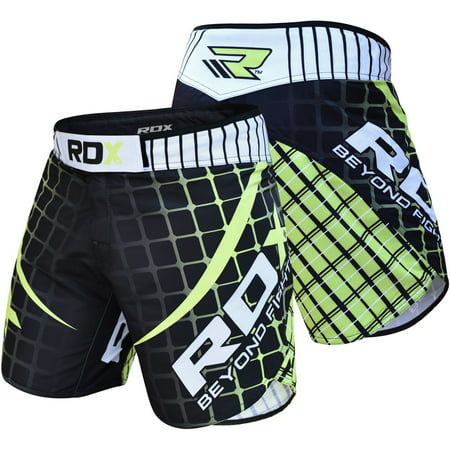 RDX R2 MMA Stretch Shorts, Green, Large