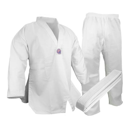 V-Neck Taekwondo 7.5 oz Gi Uniform White
