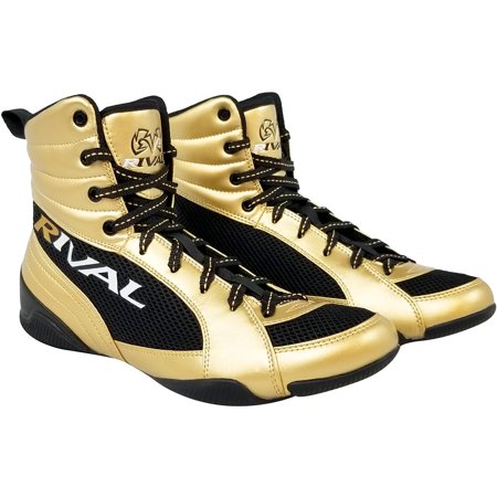 RIVAL Boxing RSX-Guerrero Deluxe Mid-Top Boxing Boots - 13 - Gold